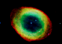 Hubble image of M57, a typical Ring Nebula.
