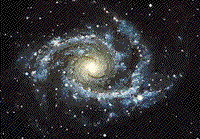 Example of a spiral galaxy - top view.