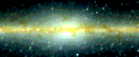 COBE infrared image of a large part of the Milky Way galaxy.