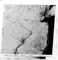Landsat image of New Jersey and New York City (October 10, 1972) - MSS Band 6