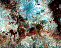 False color TM image of west-central Mexico, including Mexico City.