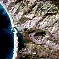 True color TM image of Morro Bay, California.