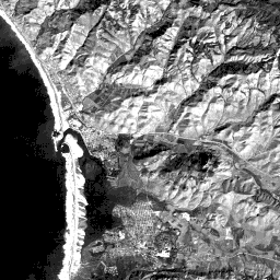 B/W TM Band 3 image of Morro Bay, California