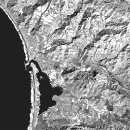 B/W TM Band 4 image of Morro Bay, California