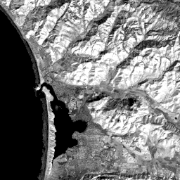 B/W TM Band 5 image of Morro Bay, California