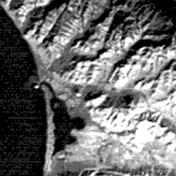 B/W TM Band 6 image of Morro Bay, California