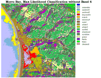 Morro Bay, Maximum Likelihood Classification without Band 6