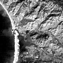 B/W TM Band 2 image of Morro Bay, California