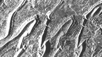 - B/W SAR radar stereo pair image of the Appalachian Fold Belt in central Pennsylvania.