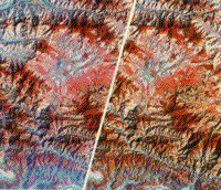 False color Landsat stereo image pair of the Katmandu area of central Nepal, March 20/21 1977.