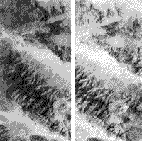 B/W LFC stereo pair of the Panamint Mountains and Death Valley in eastern California.