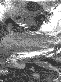 B/W Nimbus-1 HRIR image taken at night over western Europe.