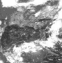 B/W Nimbus-3 IDCS image of the southeast U.S.