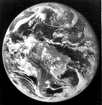 B/W GOES-1 image of South America, October 26 1975.