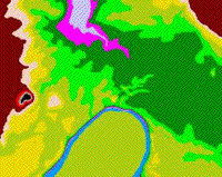 General topographic map for case study area.