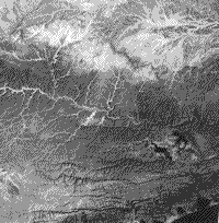 B/W Landsat subscene image of South Yemen.