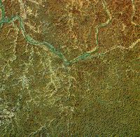 Color Landsat subscene image of West Virginia near the Kentucky border.