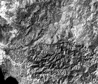 Further enlargement of the TM mosaic image of the Klamath Mountains, showing the Sixes River-Elk pair of terranes.