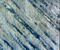 Electron microscope image of quartz grain from a Sedan sandstone. 