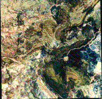 Natural color Landsat scene of the Goat Paddock crater in Western Australia.