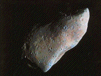 Color Galileo image of the asteroid Gaspra, 1991.