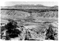 B/W photograph of Tarantual Mesa.