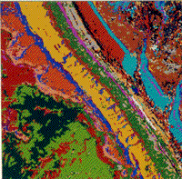 Classification with thermal band 6 of Waterpocket Fold (summer 1981).